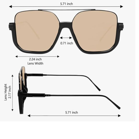 Fashion brown clear sunglasses/glasses main image 5